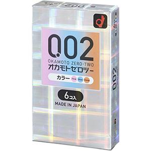 日本冈本 薄度均一0.02EX(3色)避孕套:6个