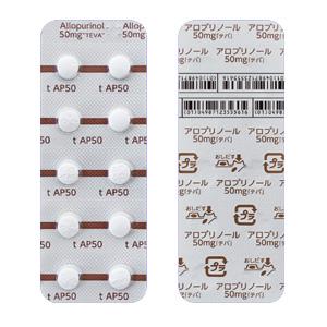 Allopurinol别嘌醇片50mg「TEVA」:100片
