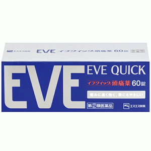 白兔EVE QUICK头痛生理痛快速镇痛片:60片【2類】