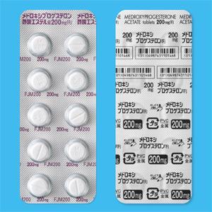 Medroxyprogesterone醋酸甲羟孕酮200mg「F」:100粒