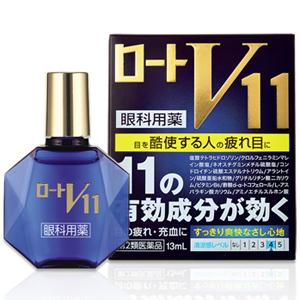 乐敦 V11高效缓解疲劳清凉眼药水:13ml【3類】