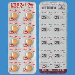 Diclofenac双氯芬酸钠片25mg「東和」:100片