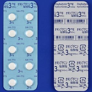 Oxybutynin盐酸奥昔布宁片3mg「沢井」:100片(PTP)