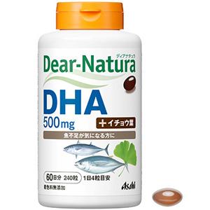 朝日Asahi Dear-Natura深海鱼油DHA+银杏叶精华(罐装):240粒