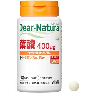 朝日Asahi Dear-Natura叶酸+维生素B6/B12:60粒