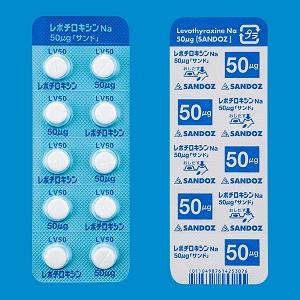 Levithyroxine Na左甲状腺素钠片50μg「SANDO」:100粒