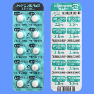 Risedronate Na利塞膦酸钠片2.5mg「日医工」:100片【劇】