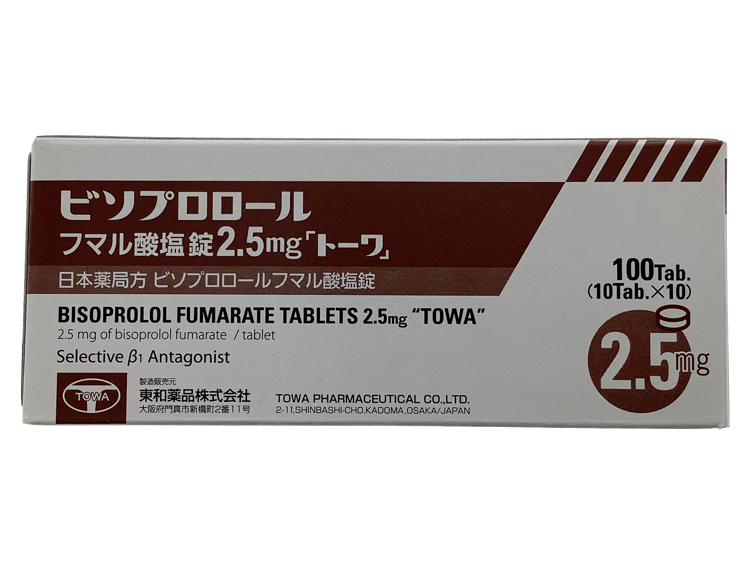 Bisoprolol Fumarate比索洛尔富马酸盐片2.5mg「東和」:高血压 心绞痛 室性早搏100片