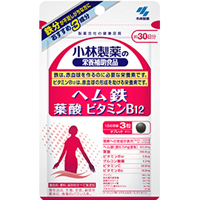 小林制药 血红素铁/叶酸/维生素B12:90粒