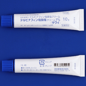 Terbinafine hydrochloride盐酸特比萘芬乳膏1%「沢井」:10g×10支